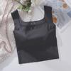 Colete de ombro largo Cinto feminino Almofada de peito Interior Vestindo Verão Exterior Vestindo Colarinho Quadrado Lindo Sutiã de Costas Tubo de Base de Uma Peça Top Peito Embrulhando
