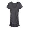 Vestido plisado de manga corta con escote en U profundo para mujer, estilo nuevo, sexy, ajustado, elástico, de verano, estilo Spice Girl.