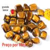 Pedra olho de tigre, pedra rolante com ornamentos em forma, estação internacional, caixa cega aberta, escavação de tesouro, pedra olho de tigre amarela, cascalho de partículas grandes, minério Tao