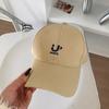 Nueva gorra de béisbol grande de primavera y verano para mujer, letra rosa, ala ancha, visera profunda, para hombre, circunferencia de cabeza grande, casual