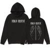 Moletom com forro de lã e gola redonda estampado Y2K da marca High Street Retro Dark Tide da Europa e dos Estados Unidos para homens e mulheres
