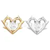 Pendientes Corazón de Espina de Aleación de Titanio F136, Tachuelas para Cartílago de la Oreja, Tachuelas para Labio de Titanio Zirconio G23, Tachuelas para Lengua, Joyería para Piercings Corporales