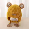 Gorro de Bebé Lana Gorro Infantil Otoño Invierno Niños y Niñas Lindo Tejido Súper Adorable Cálido Resistente al Frío Gorro con Protección para las Orejas