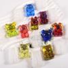 Molde de oso semi-tridimensional de epoxi de cristal para bricolaje, molde de silicona con colgante de oso, conejo y ratón tridimensional