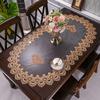 Jogo Americano Oval Estilo Europeu para Mesa de Jantar, Capa de Tecido Tendência Transfronteiriça, Borda de Renda, Tapete Toalha de Mesa para Sala de Estar Mesa de Jantar Venda por Atacado