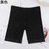 Shorts de Verano de Cinco Puntos para Mujer, Shorts de Seguridad, Cintura Media, Talla Extra, Encaje de Color Sólido Simple, Shorts de Seguro de Capa Base