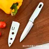 Empaque de tarjeta de succión color macarrón cocina Sanbao tijeras para huesos de pollo con funda para cuchillo cuchillo para frutas melón Rallador traje de tarjeta de color de tres piezas