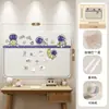 Bolsa de Armazenamento de Feltro em Forma de Urso Estilo Ins, Cesta de Armazenamento com Estampa de Astronauta, Bolsa Organizadora de Mesa para Dormitório Estudantil