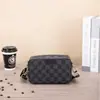 Nova Bolsa de Ombro Moda Masculina Casual Bolsa Masculina Impermeável Xadrez Horizontal Bolsa Transversal Masculina Bolsa Multifuncional para Celular Masculina