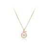 Advanced Sense Hollow Smart Butterfly Colar Ouro Real Galvanizado Micro-incrustado Zircão Elegante Clavícula Corrente Colar Feminino Commuter Corrente