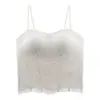 Sexy camisola larga de encaje con copas incorporadas, adecuada tanto para llevar por dentro como por fuera.