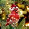 Amazon Nuevo 2026 Navidad Colgante Acrílico Animal Sombrero de Navidad Transfronterizo Decoración Árbol de Navidad Colgante Venta al por Mayor