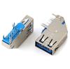 Guozhi produção 2.0 plugue lateral placa de plugue de 90 graus pé dobrado base usb 10.0 conector USB sem aro de corpo curto