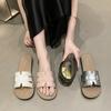 Sandálias Slip-On Versáteis da Moda com Saias Novas Tendência 2025 Sandálias de Praia Planas para Mulheres Uso Externo de Verão