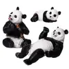 Conjunto de 3 Figuras de Panda Figuras Realistas de Panda em PVC Coleção Modelos Fofos de Bebê e Adulto Panda para Crianças Brinquedos Perfeitos para Brincar ou Decoração de Animais
