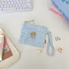 58153 Bolsa de Armazenamento Bordada Fofa Porta-Moedas Portátil para Fone de Ouvido Diversos Organizador Batom Joias Armazenamento de Moedas
