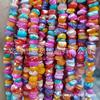 Caracol ferradura do mar profundo sete cores irregular pequena pedra buraco reto pulseira faça você mesmo colar porta cortina miçangas decoração acessórios