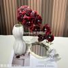 Vermelho vinho popular material de flor de simulação Eucalipto Hortênsia palma vermelha rosa vermelha com salão de casamento estrada atacado