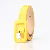 Moda hebilla cuadrada de caramelo simple cinturón alta calidad para mujer diario todo-fósforo accesorios para vestido abrigo