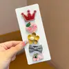 Presilha de Cabelo para Bebê com Envoltório de Tecido, Grampo Não Danifica o Cabelo para Crianças, Presilha Fofa de Bico de Pato Contínua Desenho Animado para Cabelo Solto de Menininhas