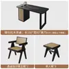 Nueva Mesa de Té para Balcón Estilo Chino con Bandeja de Té de Piedra Almacenamiento de Tetera Soporte para Té Mesa Pequeña para el Hogar Madera Maciza Mesa Simple para Preparar Té