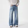 Jeans acampanados de estilo americano para hombre, nuevo modelo otoño 2026, corte limpio, holgados, pantalones versátiles de pierna ancha