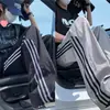 Calça Esportiva Masculina Listrada de Secagem Rápida, Estilo Americano, Tendência de Verão, Fina, Solta, Perna Reta, Casual para Homens no Verão