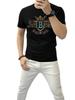 Marca de Moda Trendy de Estación Europea Camiseta de Manga Corta con Cuello Redondo para Hombre Guapo con Diamantes Calientes Casual Versátil Nuevo Casual de Moda