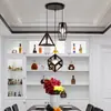 Luces de Pasillo Creativas y Únicas, Luces de Entrada de Balcón Estilo Industrial Vintage, Lámparas Colgantes Artísticas de Tres Cabezales para Comedor, de un Solo Cabezal