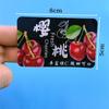 Calcomanía de Fruta Cereza Fresa Yaca Calcomanía de Fruta y Verdura Adhesivo Universal Marca Registrada Personalizada Película Impermeable Logotipo