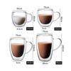 Copo de Café Isolado de Camada Dupla Personalizado com Alça Caneca Transparente Copo de Leite Vidro de Borossilicato Alto Resistente ao Calor Copo de Vidro de Camada Dupla