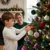 Bolas de Natal Envoltas em Tecido de Comércio Exterior Mais Vendidas para Decoração de Interiores Enfeites de Árvore de Natal DIY Bolas de Natal de Tecido em Estoque