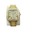 Reloj de Zirconia de Fábrica Original Movimiento de Cuarzo Set de Panal Acero Inoxidable Reloj de Moda para Hombre Regalo Venta al por Mayor