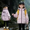 Abrigo de Otoño para Niñas 2026 Estilo Nuevo para Niños Mayores, Chaqueta Deportiva de Senderismo al Aire Libre Estilosa de Dibujos Animados