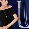 Cadena de suéter larga cruzada espejo para mujer, collar largo de tulipán, accesorios colgantes para ropa de temperamento, fabricantes venden