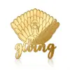 Estilo Ins Topper de Bolo de Acrílico para Ação de Graças Letras de Espelho Dourado Decoração de Cupcake de Acrílico
