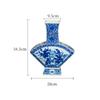 Porcelana de Jingdezhen Recipiente de Flor de Abóbora Garrafa Plana Inovadora Paisagem Azul e Branco Pássaro e Humano Vaso Decorativo Retrô Prateleira Antiga
