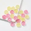 Plano de Acrílico Chapado Flor de Cerezo de 14 mm Fondo de Diamante Flor de Cinco Pétalos Estéreo Colorida Pasador DIY Accesorios para el Cabello Material Decorativo