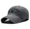 Gorra de Béisbol Retro Lavada con Tela Recubierta, Visera Rígida, Bordado Estéreo, Sombrero para el Sol Transfronterizo para Hombres