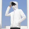 Hilo Original para Hombres y Mujeres Pareja Mismo Estilo Ropa con Protección Solar Ala de Sombrero Desmontable Seda de Hielo UPF50 Protección UV Ropa de Exterior para Proteger del Sol