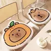 Almofada de Inverno Capivara Imitação de Caxemira Banquinho de Dormitório Almofada Espessa para Mesa e Cadeira Almofada Especial para Varanda