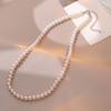 Collar de Perlas Shijia Estilo Francés para Mujer Ins Elegante Gradiente Rosa Blanco Moda Cadena Clavícula Socialité Collar Celebridad Cibernética