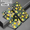 Funda de Teléfono Amazon de Pantalla Completa Limón Fresco para Samsung S25 Ultra Transparente de Cobertura Total S24 Ultra Delgada Protectora