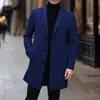 Comercio Exterior Transfronterizo Amazon Abrigo de Lana para Hombre de Longitud Media con Mangas Largas Ropa de Abrigo de Lana Otoño Invierno Abrigo de Traje de Lana