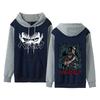 Comércio exterior Moletom com capuz masculino e feminino Espada Vento Lendário Berserk Cor de contraste forrado de lã Suéter Casal