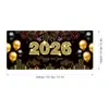 Fondo navideño personalizado para fábricas transfronterizas, decoración de ambiente festivo, personalización de banner de Año Nuevo 2026 para interiores