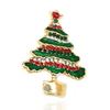 Broche Árvore de Natal Strass Joia Decorativa Europeu e Americano Transfronteiriço Corsage Anti-Exposição Dupla Finalidade Cintura Presente para Mulheres