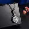 Collar con Colgante de Zirconia Diamante Transfronterizo de Amazon para Mujer, Lujo Ligero, Sentido de Alta Gama, Imitación Moissanita, Joyería de Moda