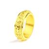Anillo giratorio con mantra de seis caracteres para hombre, moderno y personalizado, de plata tailandesa, estilo hip hop, sencillo, para un solo dedo índice.