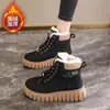 Zapatos de Algodón para Mujer del Noreste Transfronterizos de Comercio Exterior, Modelo Nuevo Invierno 2024, Botines Espesos Forrados de Felpa, Botas de Nieve Forradas de Piel